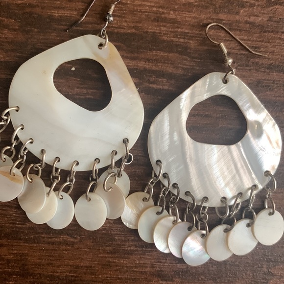 Handmade Shell Earrings - Picture 3 of 3